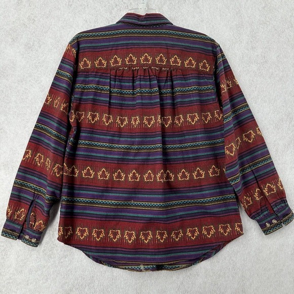 VTG‎ Cabin Creek Shirt Womens Medium Aztec Southwest Button Front Collared - Picture 2 of 10